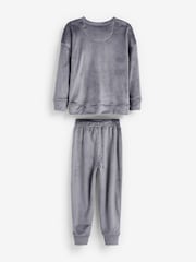 Grijs - Velours loungeset (3-16 jr) - Image 5 of 5