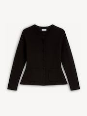 Hobbs Black Tia Cinched Cardigan - Image 4 of 4