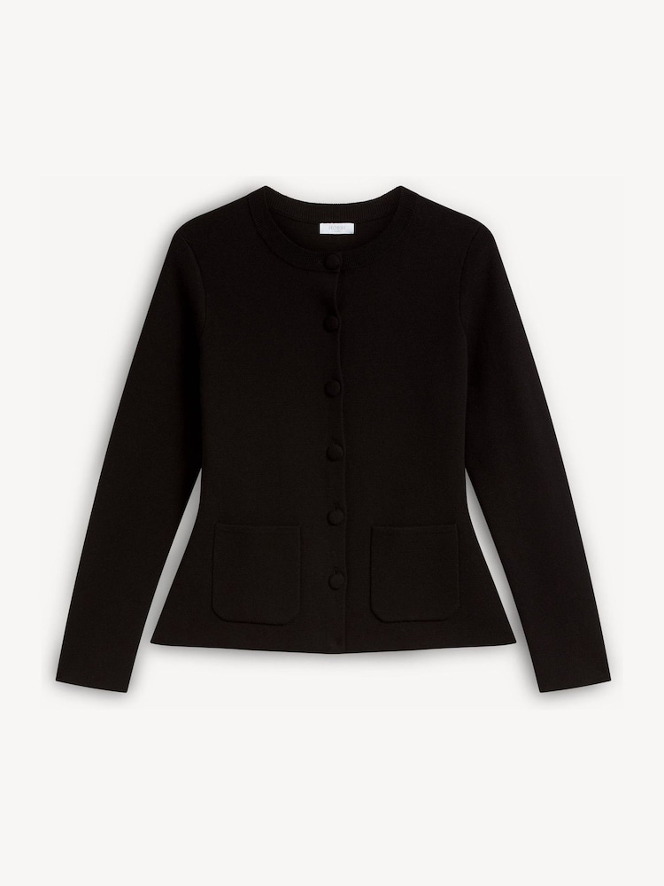 Hobbs Black Tia Cinched Cardigan - Image 4 of 4 Hobbs Black Tia Cinched Cardigan - Image 4 of 4