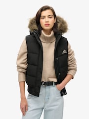Черный - жилет из искусственного меха Superdry Everest - Image 1 of 8