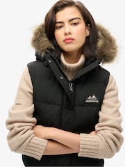 Черный - жилет из искусственного меха Superdry Everest - Image 2 of 8