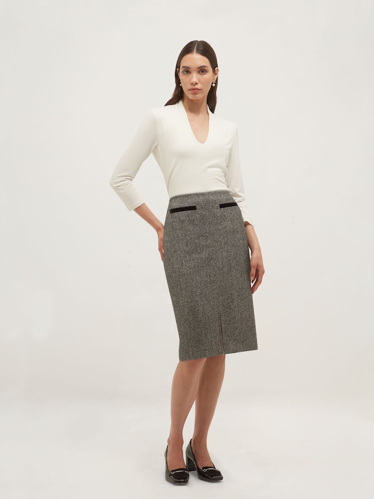 Hobbs Black Delphine Skirt - Image 1 of 4