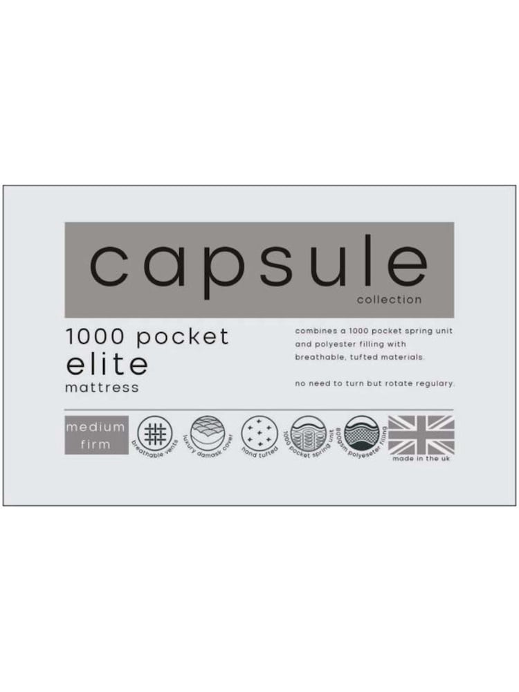 Julian Bowen Capsule Elite 1000 Pocket Sprung Medium-Firm Mattress - Image 7 of 7 Julian Bowen Capsule Elite 1000 Pocket Sprung Medium-Firm Mattress - Image 7 of 7