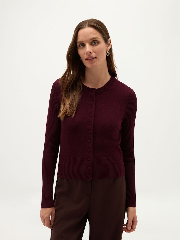 Hobbs Purple Elsa Cardigan - Image 1 of 5 Hobbs Purple Elsa Cardigan - Image 1 of 5