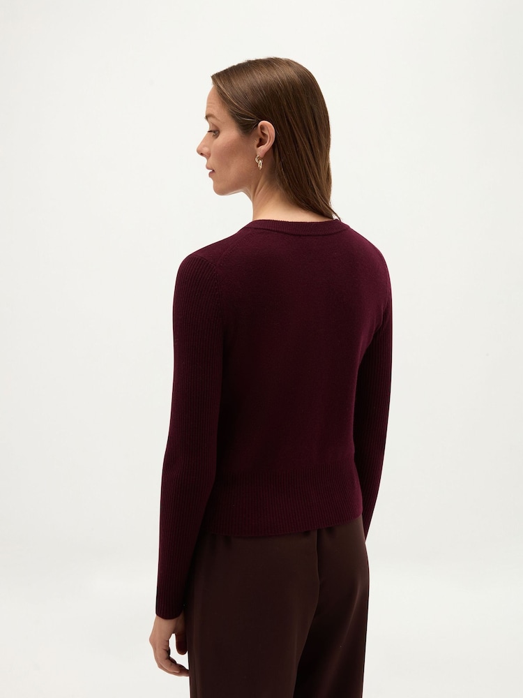 Hobbs Purple Elsa Cardigan - Image 2 of 5 Hobbs Purple Elsa Cardigan - Image 2 of 5