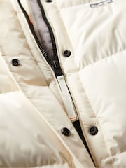 Superdry Off White Sports Puffer Cropped Jacket - Image 7 of 7