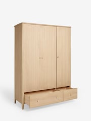 Light Natural Clementine Oak Veneer Triple, 2 Drawers Wardrobe - Image 10 of 10