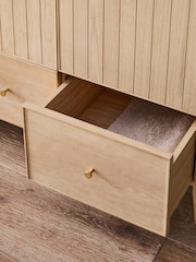 Light Natural Clementine Oak Veneer Triple, 2 Drawers Wardrobe - Image 4 of 10