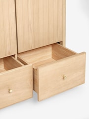 Light Natural Clementine Oak Veneer Triple, 2 Drawers Wardrobe - Image 8 of 10
