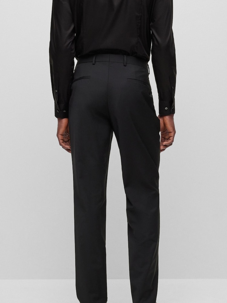 BOSS Black BOSS Leon Wool Blend Regular Fit Suit Trousers - Image 2 of 6