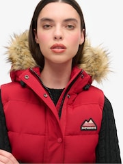 Superdry Barndoor Red Everest Faux Fur Gilet - Image 3 of 5
