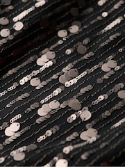 Superdry Grey Grit Sheer Short Sleeve Sequin Top - Image 5 of 5