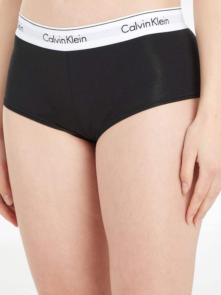 Calvin Klein Black Logo Cotton Boxers - Image 3 of 5