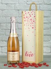 Le Bon Vin With Love Sparkling Saumur Rose Wood Box Gift - Image 1 of 1