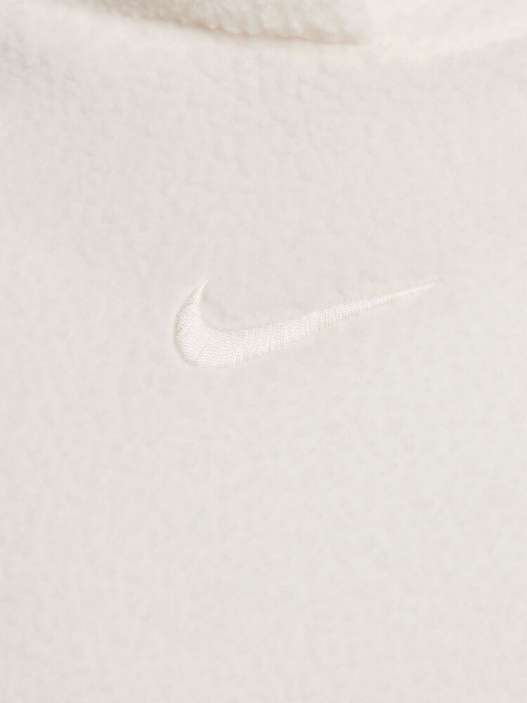 Nike White Nike Sportswear Plush Borg Pullover Hoodie - Image 10 of 10