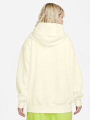 Nike White Nike Sportswear Plush Borg Pullover Hoodie - Image 2 of 10