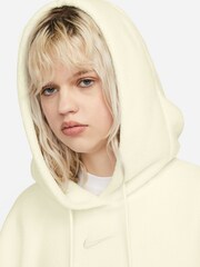 Nike White Nike Sportswear Plush Borg Pullover Hoodie - Image 7 of 10