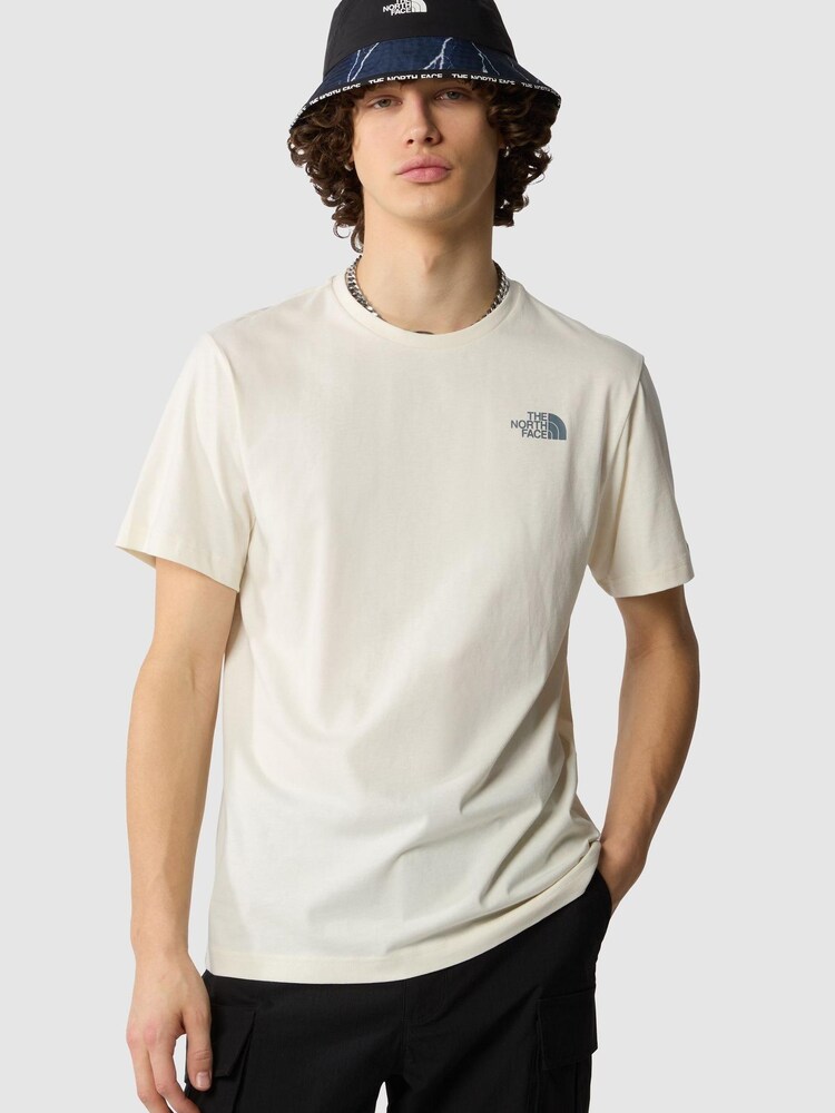 Creme - The North Face – Redbox Kurzarm-T-Shirt für Herren, 100 % Baumwolle - Bild 1 von 3