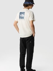 Creme - The North Face – Redbox Kurzarm-T-Shirt für Herren, 100 % Baumwolle - Bild 3 von 3