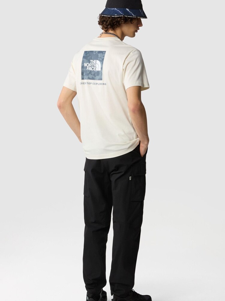 Creme - The North Face – Redbox Kurzarm-T-Shirt für Herren, 100 % Baumwolle - Bild 3 von 3