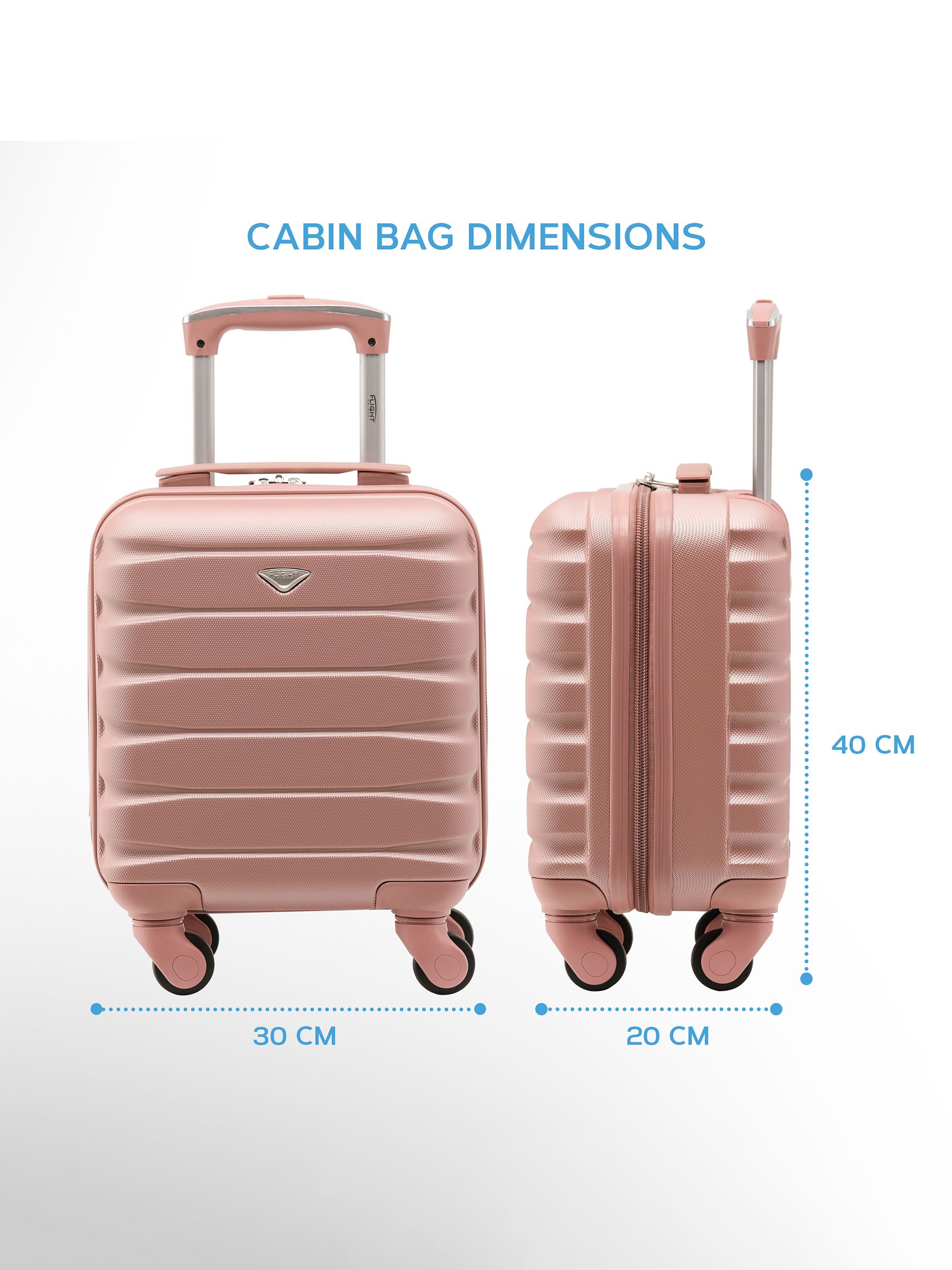 Buy Flight Knight Lightweight 4 Wheel ABS Hard Case Suitcases Cabin Carry On Hand Luggage Approved for Over 100 Airlines from the Next UK online shop