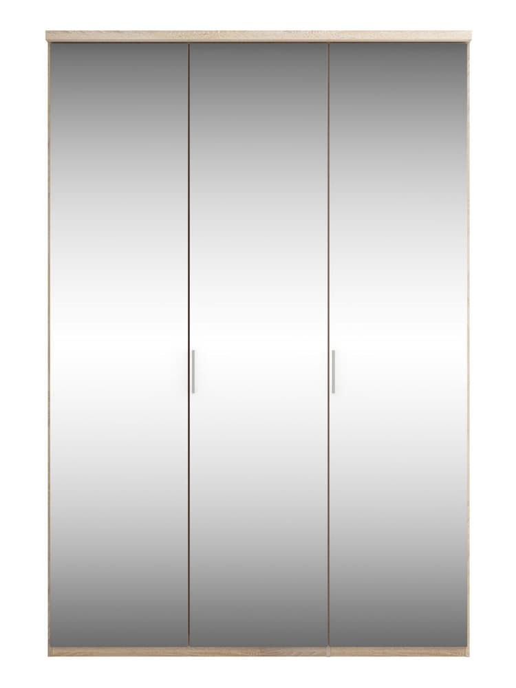 Wiemann Peyton Rustic Oak Mirror Semi Fitted Triple Wardrobe - Image 2 of 4