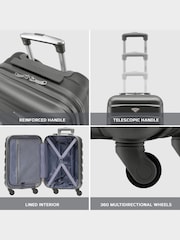 Barva oglja - Flight Knight Hardcase velik karirast; s karirastim vzorcem in Suitcases and Cabin Case Set of 3 - Slika 7 iz 7