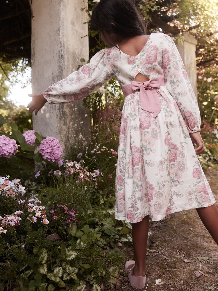 Laura Ashley Long Sleeve Partere Midi Dress - Image 15 of 15