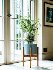 Ivyline Grey Anzio Planter with Wooden Stand - Image 2 of 4