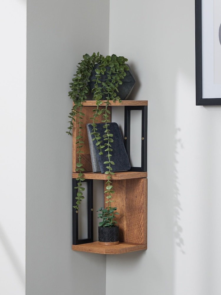 Bronx Wood Corner Wall Shelves - Image 1 of 3