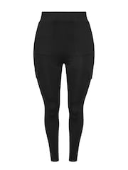Yours Curve Black Cargo Pocket Leggings - Image 5 of 5