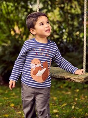 JoJo Maman Bébé Indigo Kids Otter-ly Adorable Appliqué Top - Image 4 of 4