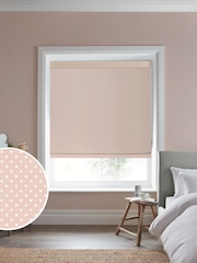 Laura Ashley Pink Louise Star Made to Measure Roman 100% Cotton Blinds - Image 1 of 5