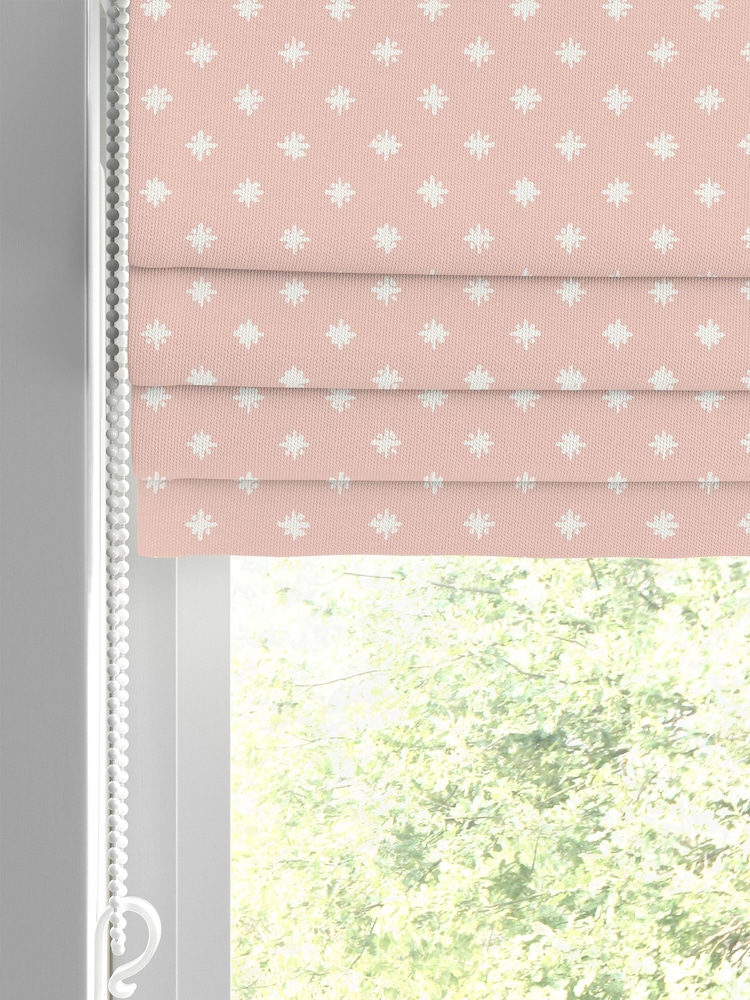 Laura Ashley Pink Louise Star Made to Measure Roman 100% Cotton Blinds - Image 2 of 5