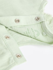 Green/Pink/White Short Sleeve 100% Cotton Baby Tops 3 Pack - Image 6 of 7