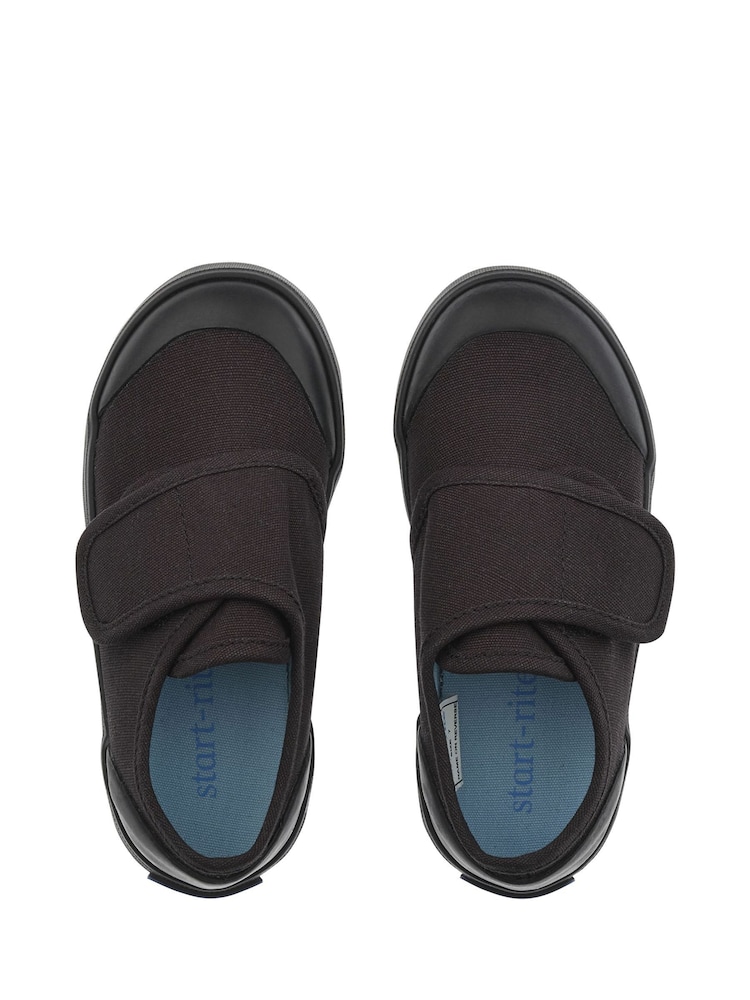 Start-Rite Skip Rip-Tape Black School P E Plimsoles F Fit - Image 3 of 6