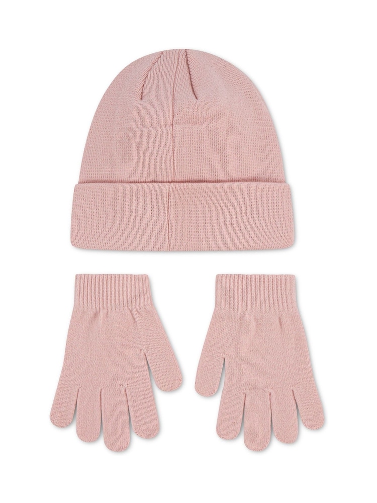Levi's® Pink Beanie and Gloves Set 2 Piece - Image 2 of 4 Levi's® Pink Beanie and Gloves Set 2 Piece - Image 2 of 4
