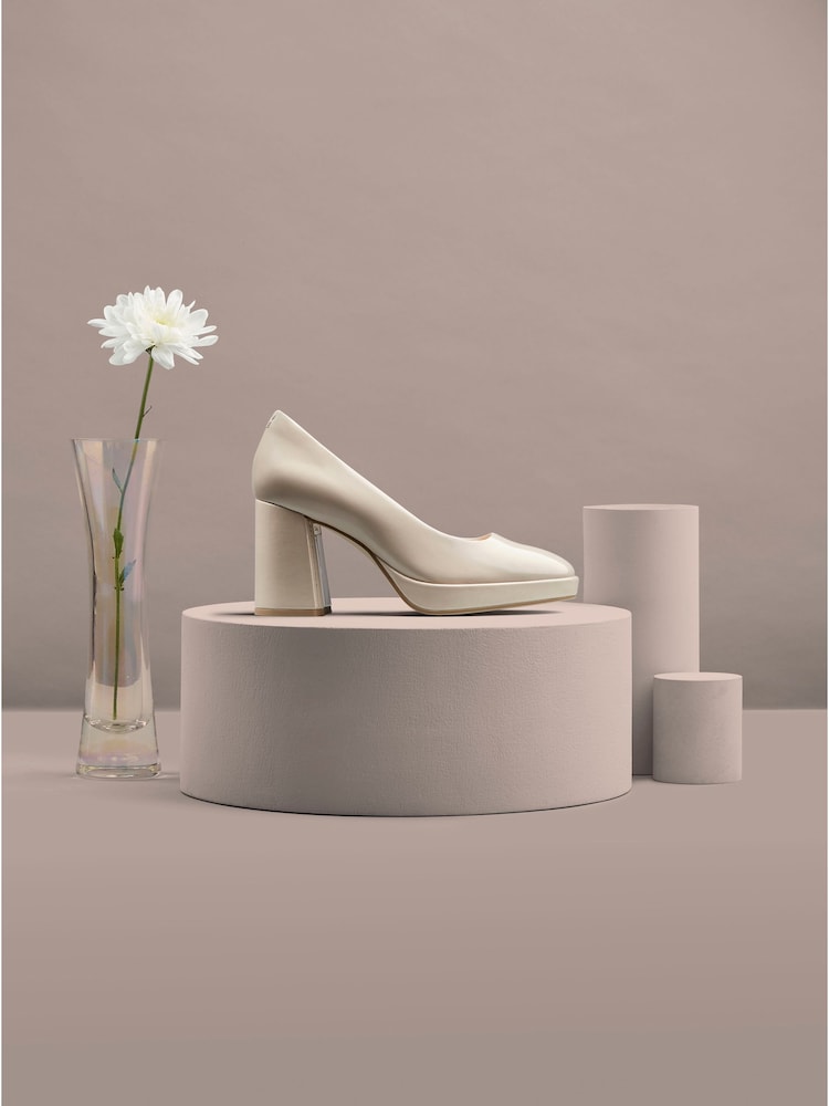 Clarks Natural Patent Zoya85 Court Shoes - Image 1 of 9