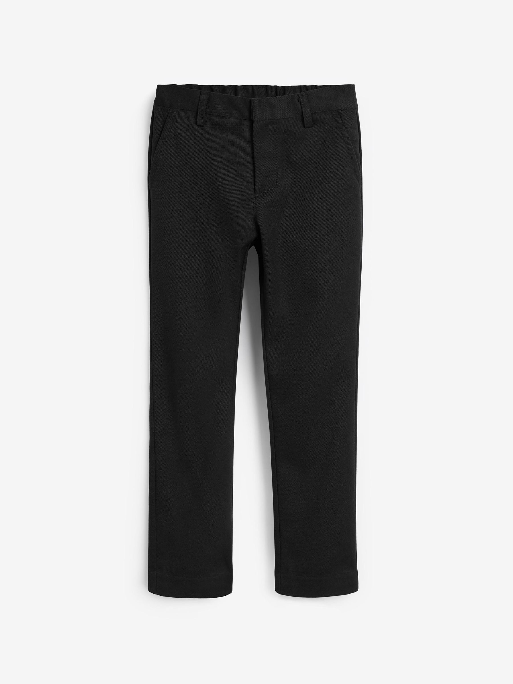 Buy Black Regular Waist Straight Leg School Trousers (3-17yrs