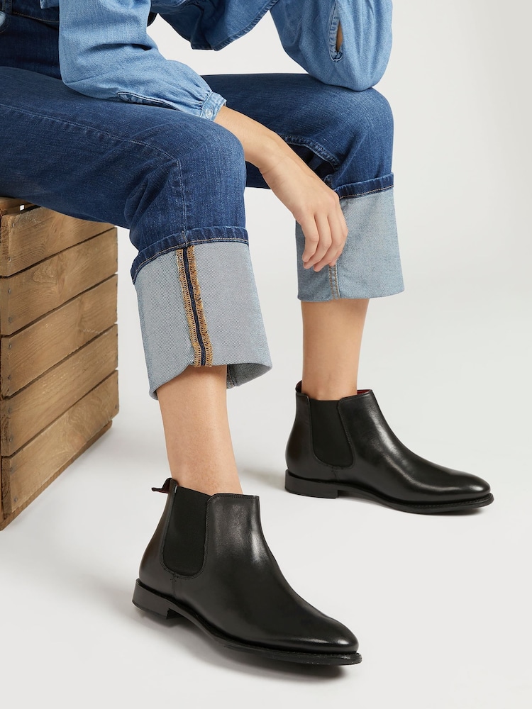Jones Bootmaker Khloe Goodyear Welted Leather Ladies Chelsea Boots - Image 1 of 1