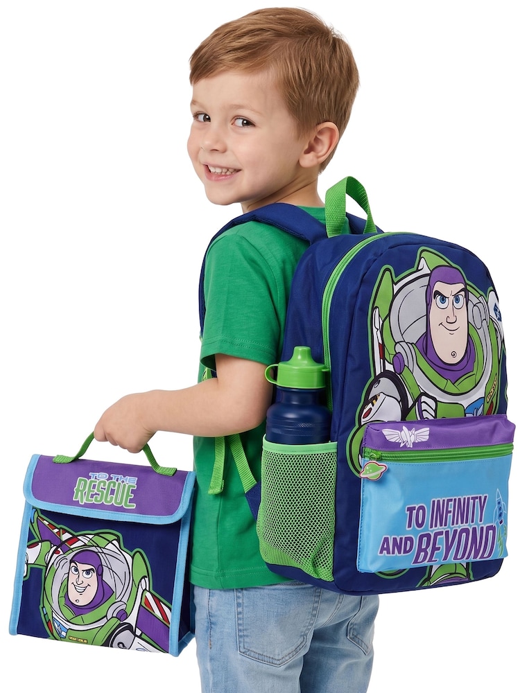 Conjunto de 4 piezas con mochila, bolsa para el almuerzo, botella de agua y estuche para lápices Disney Toy Story Buzz Lightyear de Character - Imagen 2 de 11