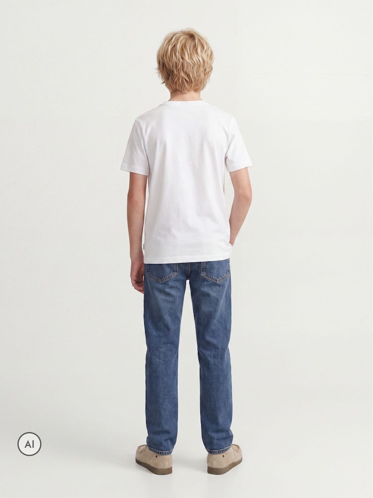 JACK & JONES Junior Denim Blue Chris Relaxed Fit Jeans (8-16 Yrs) - Image 2 of 9