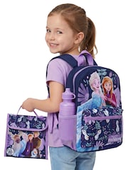 Character Blue Disney Frozen Backpack, Lunchbag, Water Bottle And Pencil Case Set 4 Piece - Image 2 of 11