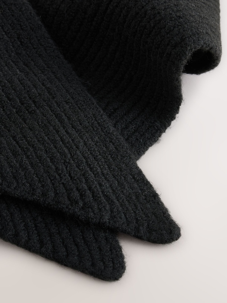 Black Cosy Tapered Scarf (3-16yrs) - Image 3 of 3
