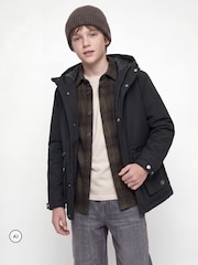 JACK & JONES JUNIOR Black Parka Jacket - Image 2 of 6