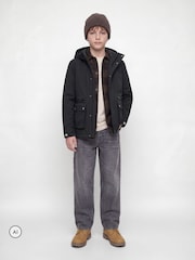 JACK & JONES JUNIOR Black Parka Jacket - Image 3 of 6