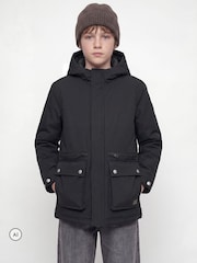 JACK & JONES JUNIOR Black Parka Jacket - Image 5 of 6