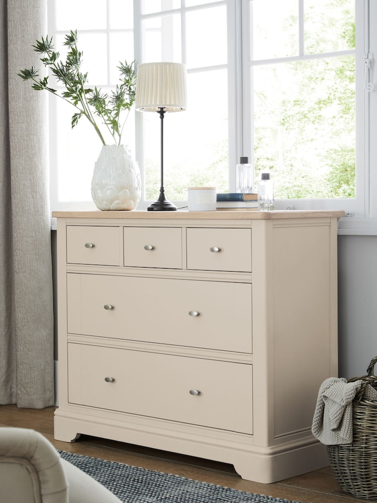 Stone Hampton Painted Oak Collection 5 Drawer Chest of Drawers - Image 1 of 5