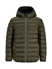 JACK & JONES JUNIOR Black Hooded Reversible Jacket - Image 3 of 6