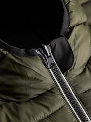 JACK & JONES JUNIOR Black Hooded Reversible Jacket - Image 5 of 6